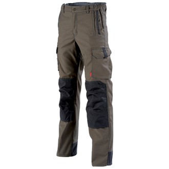 PANTALON HAKAN MARRON/ARDOISE + POCHE METRE